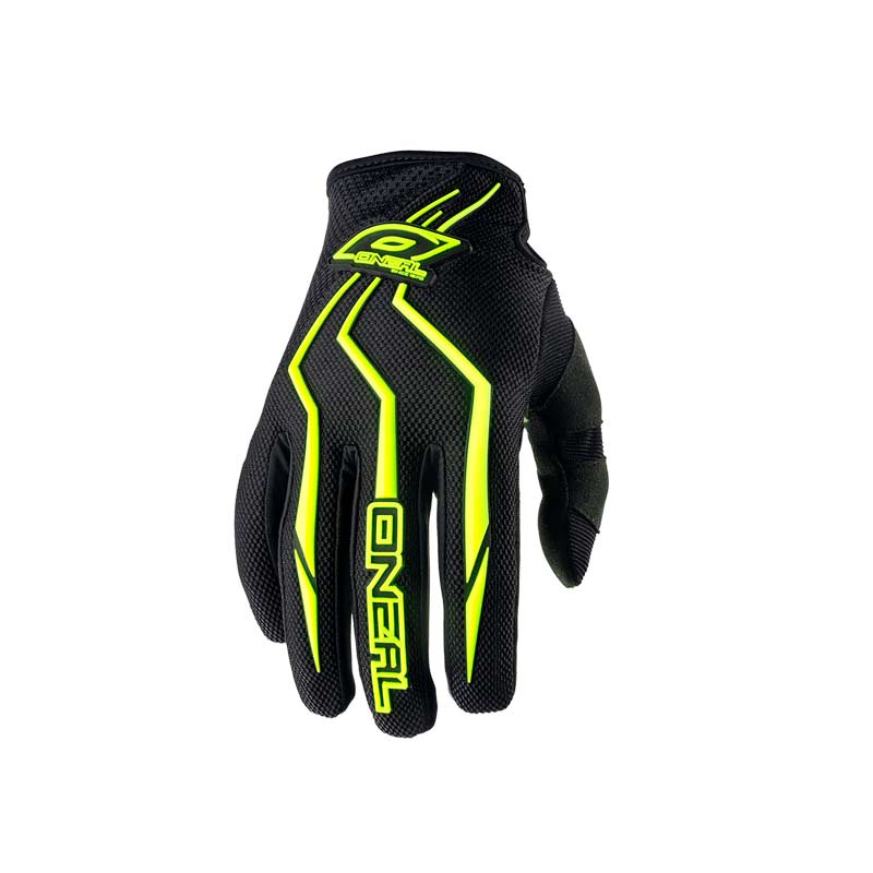 Guanti element bambino nero/verde fluo