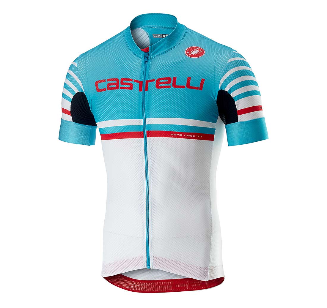 Maglia Free aero race 4.1 rosso corsa azzurro/bianco