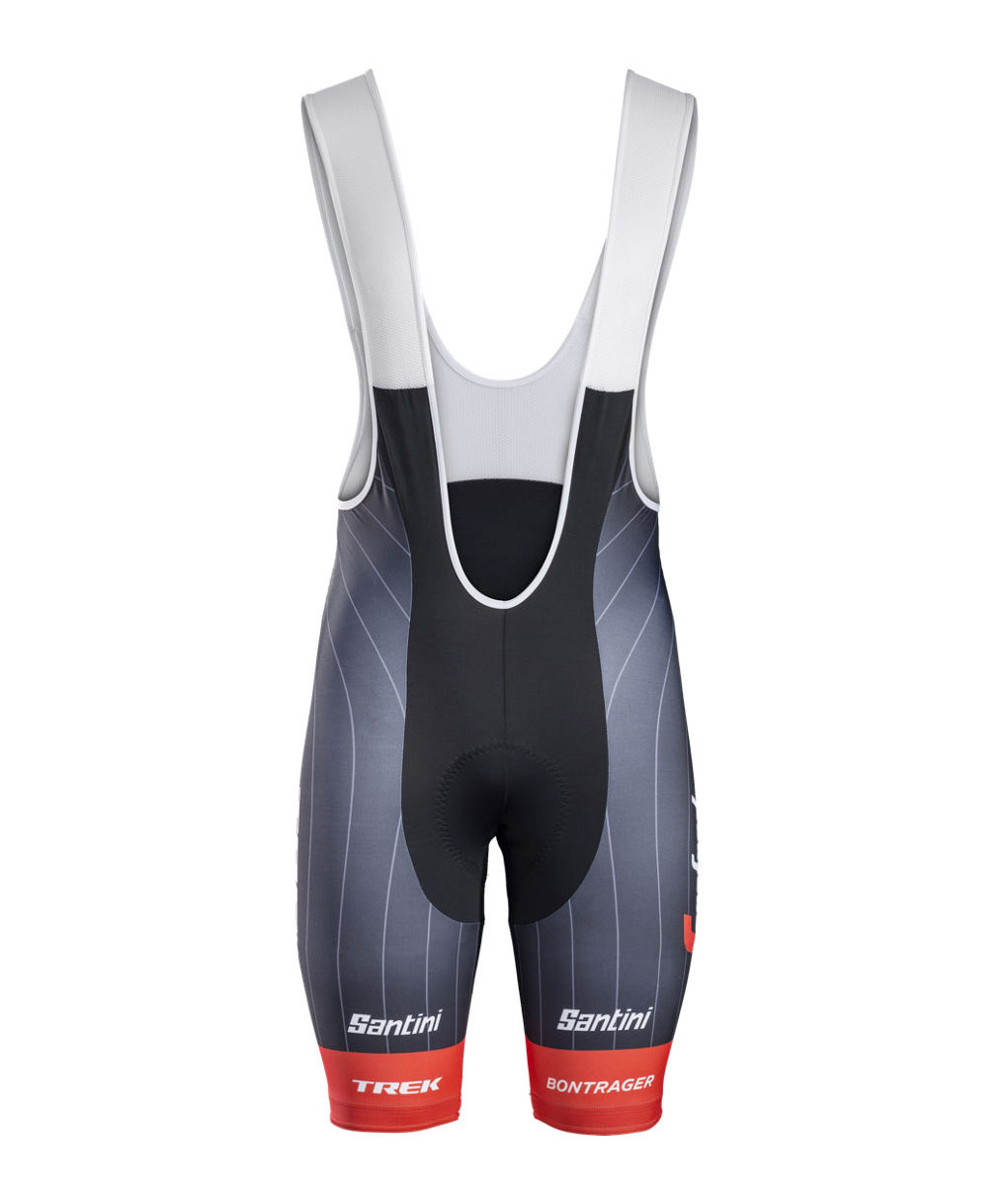 Salopette corta Santini Trek-Segafredo replica nero/rosso
