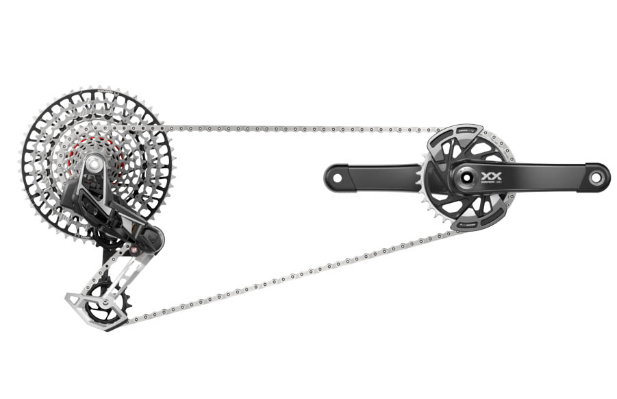 Sram Gruppo Sram XX t-type eagle axs 32t 175mm dub boost 12v. 10-52