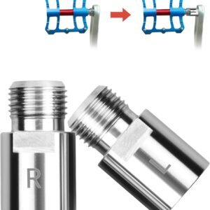 1 Paio 20mm estensione del pedale della bicicletta Prolunga Blocco Pedale Bicicletta In Acciaio Al Cromo Molibdeno Bulloni Pedali con contrassegni L e R Per Mountain Bike E Bici Da Strada