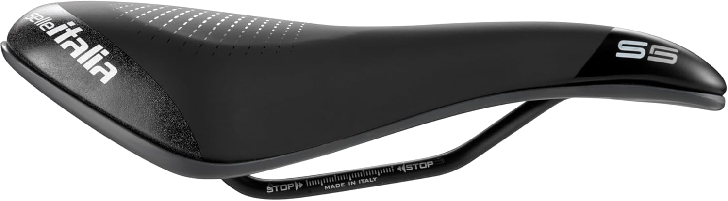 Selle Italia S5 Superflow - Sella City Bike e Bicicletta Urbana con Imbottitura Gel, Rivestimento con Inserti ad Alta Visibilità e Foro Anatomico, Telaio in Fec Alloy - immagine 3