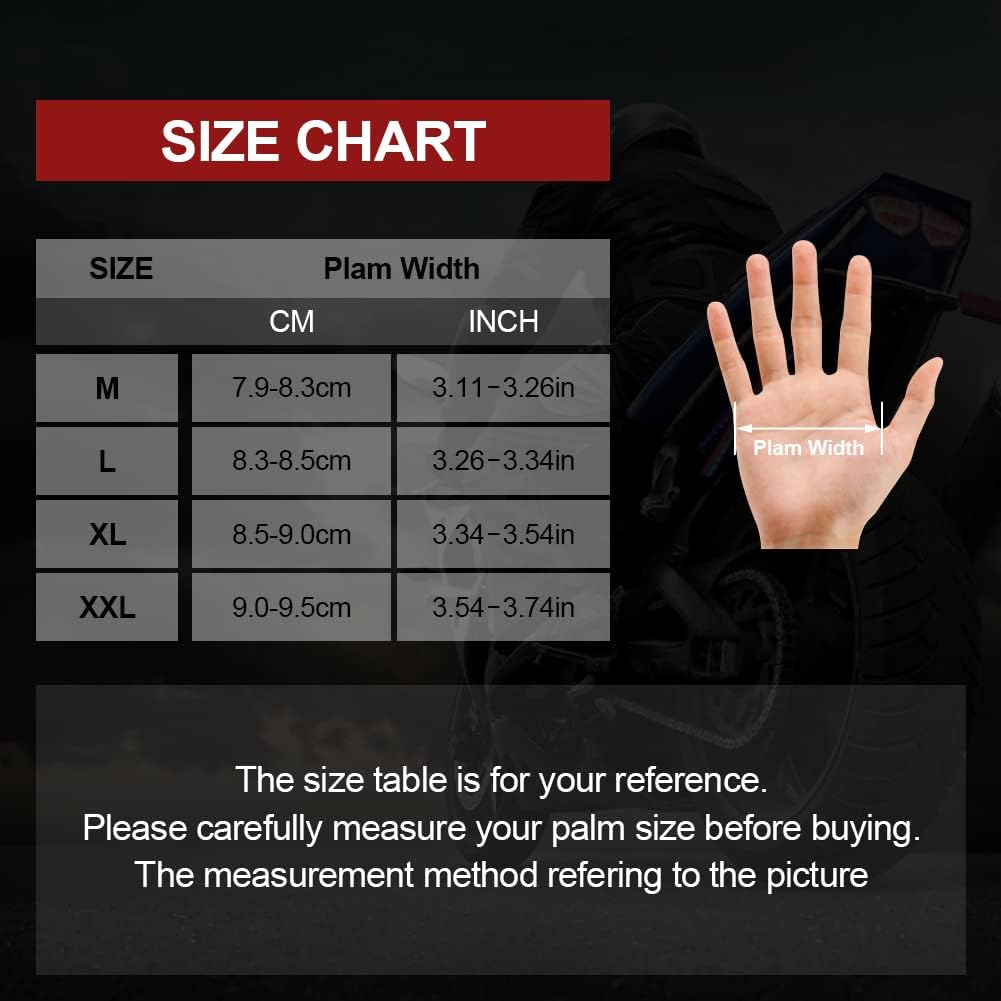 2KP CE Guanti da Moto per Uomo Donna, Guanti da Moto Invernali, Guanti da Moto Antivento Impermeabili Guanti Termici Touch Screen per Motocross Racing BMX MTB Ciclismo (XL) - immagine 7