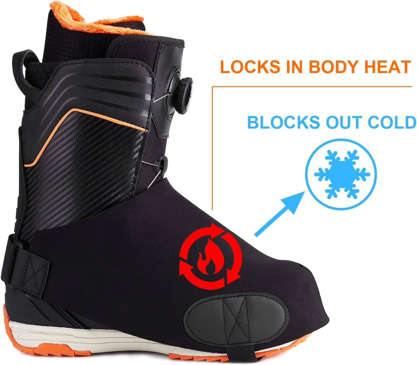 YYchan Copriscarpe, copriscarpe, copriscarpe da sci, copriscarpe per neve, per tenere scaldapiedi, riscaldamento, regali per sciatori, accessori per sport invernali, regali per sci, accessori per sci, accessori per sci, 1 paio - immagine 6