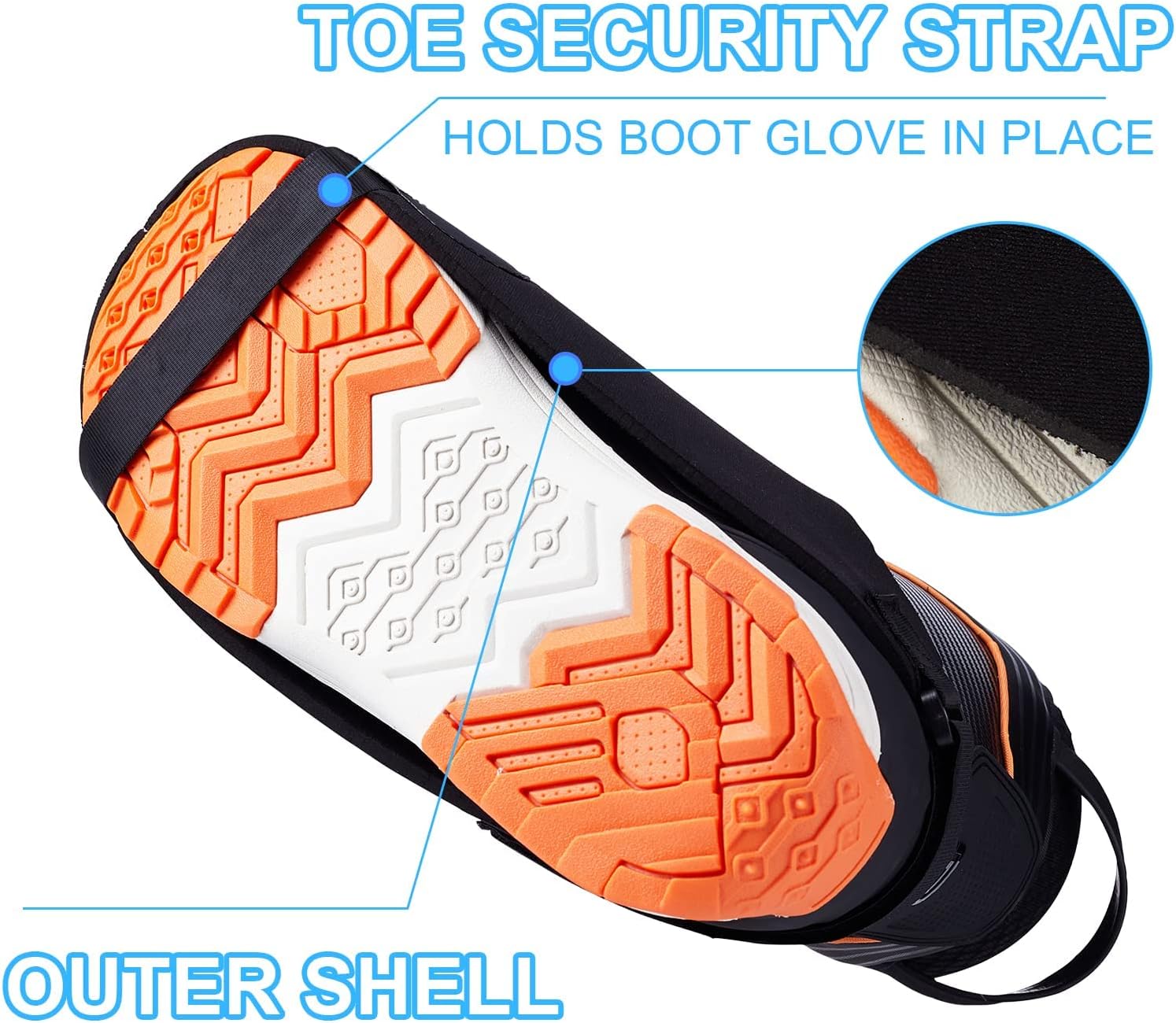 YYchan Copriscarpe, copriscarpe, copriscarpe da sci, copriscarpe per neve, per tenere scaldapiedi, riscaldamento, regali per sciatori, accessori per sport invernali, regali per sci, accessori per sci, accessori per sci, 1 paio - immagine 2