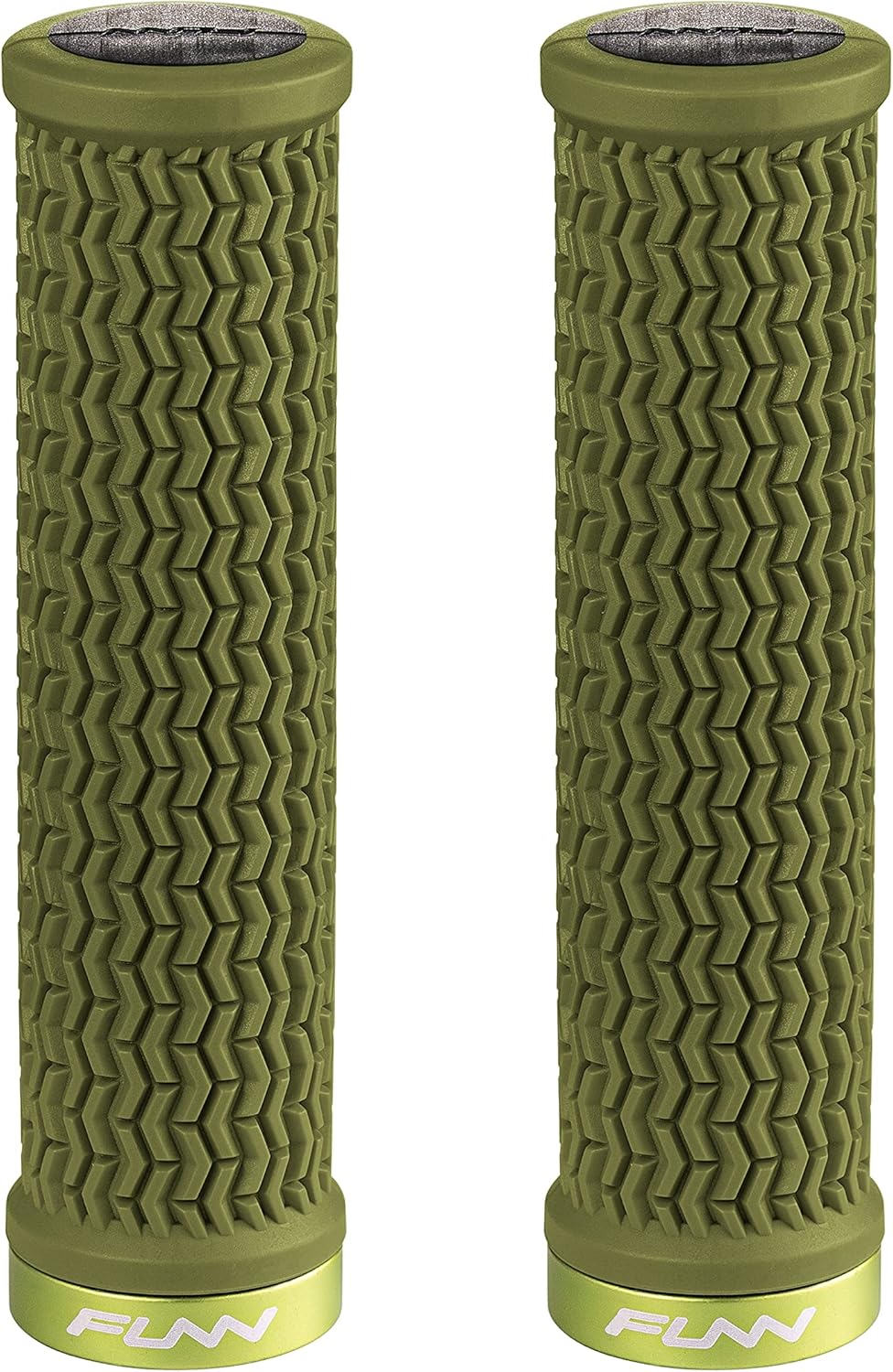 Funn Holeshot Manopole per Mountain Bike con Chiusura Singola, Diametro Interno di 22 mm, Manopole Resistenti alle Estremità Indurite