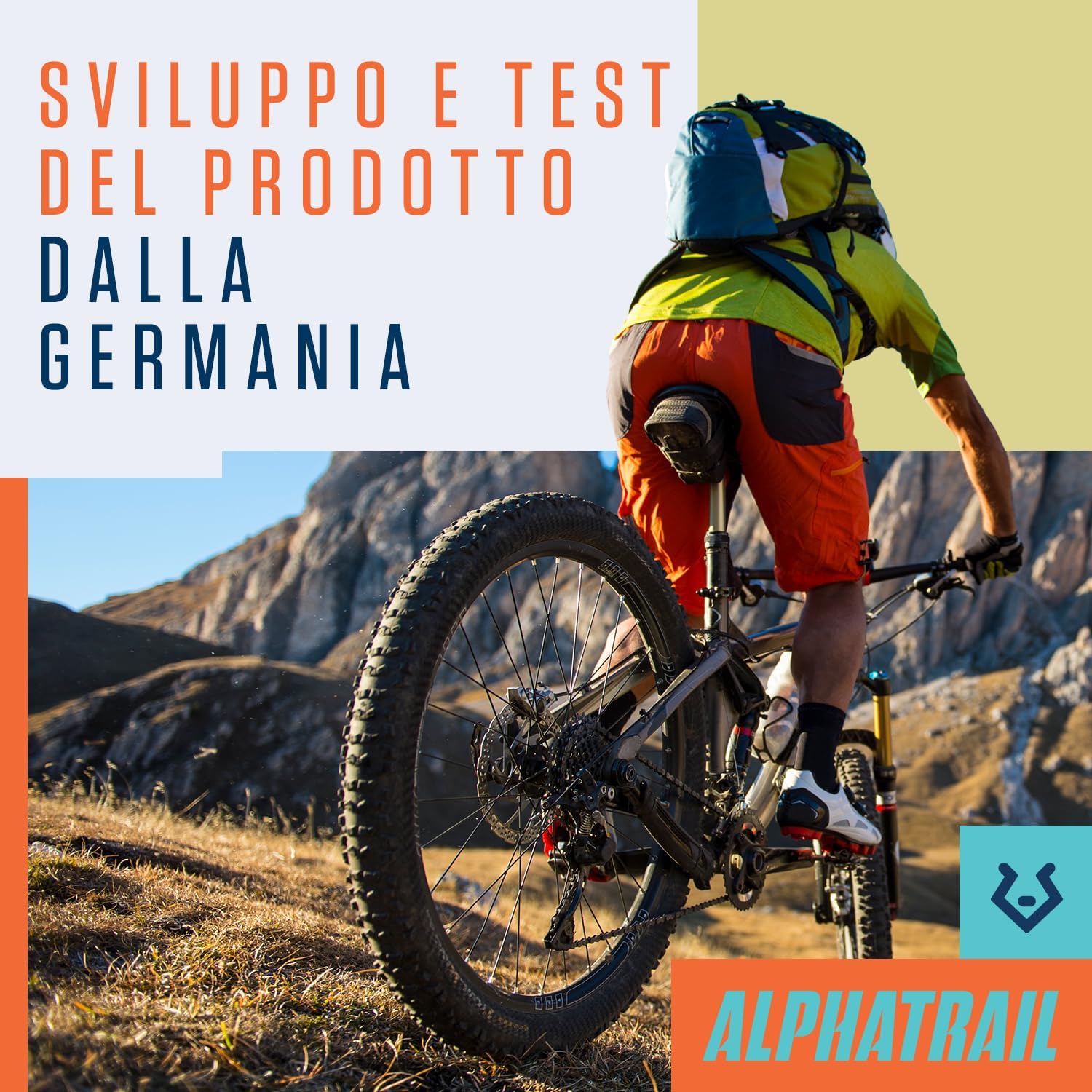 Alphatrail Manopole Bici Ergonomica David I Forte fissaggio delle impugnature al manubrio Ø 22mm I Resistenti e mescola gomma ecologica - immagine 9