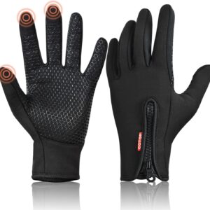 COTOP Guanti Invernali,Guanti da ciclismo da uomo Guanti Bici Touch Screen Donna,Guanti Sportivi antivento caldi e antiscivolo, guanti da lavoro invernali Per Sci,Corsa, MTB,Ciclomotore,Bike,Guida