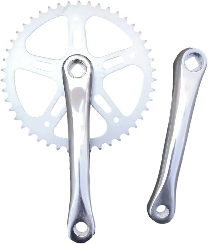 FACULX - Guarnitura quadrata conica da 170 mm, corona a denti stretti e larghi 42/46T, guarnitura per bici a velocità singola, 42T