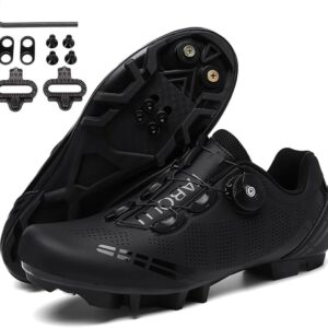 Hixingo Scarpe MTB Uomo Donna Scarpe Mountain Bike Compatibili con Pedali SPD, Unisex Scarpe Ciclismo All'aperto per Bici,36-47 EU