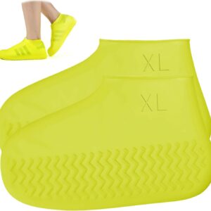 badaren Copriscarpe Impermeabili, 1 Paio de Copriscarpe Antiscivolo con Suola Rinforzata, Copriscarpe Pioggia, Copriscarpe Riutilizzabile Antiscivolo per Pioggia e Neve, Lavabili