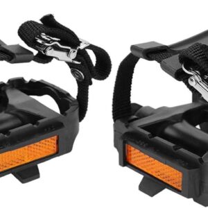 1 Paio di Pedali per Bici con Clip e Cinghie, Pedali per Bici Pedali per Ciclismo Pinze per Punta Gabbia per Mountain Bike Cyclette Spin Bike Biciclette da Esterno