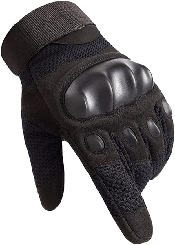 AXELENS Guanti Tattici Militari Uomo Moto Invernali Sportivi Bici Antiscivolo Dieci Dita Outdoor Nocche Imbottite MTB Antivento Leggeri Antitaglio - immagine 2