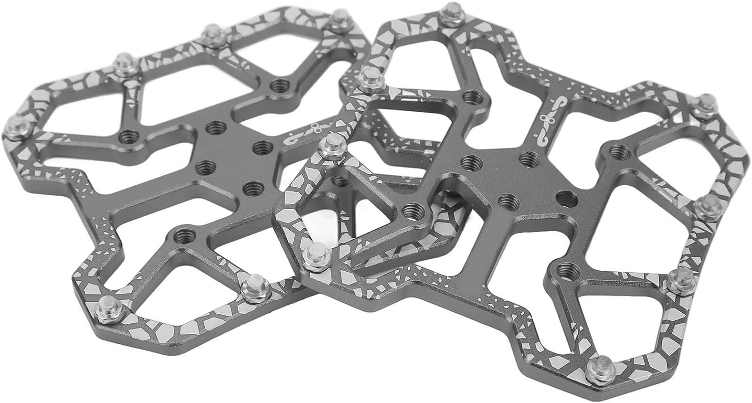 Wakects 1 Paio di Pedali a Piattaforma Larga in Alluminio per Mountain Bike Adattatore per Piattaforma a Pedale a Scatto Autobloccante per Sistema di Bici da Strada SPD e KEO Sistema di Mountain Bike - immagine 8