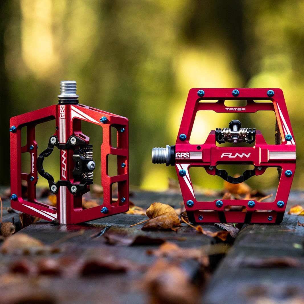 Funn Mamba Pedali MTB Clipless, Pedali per Mountain Bike con Clip su un Solo Lato, Compatibili con Tacchetti SPD, Pedali per Bicicletta con Asse in CrMo da 9/16 pollici - immagine 2