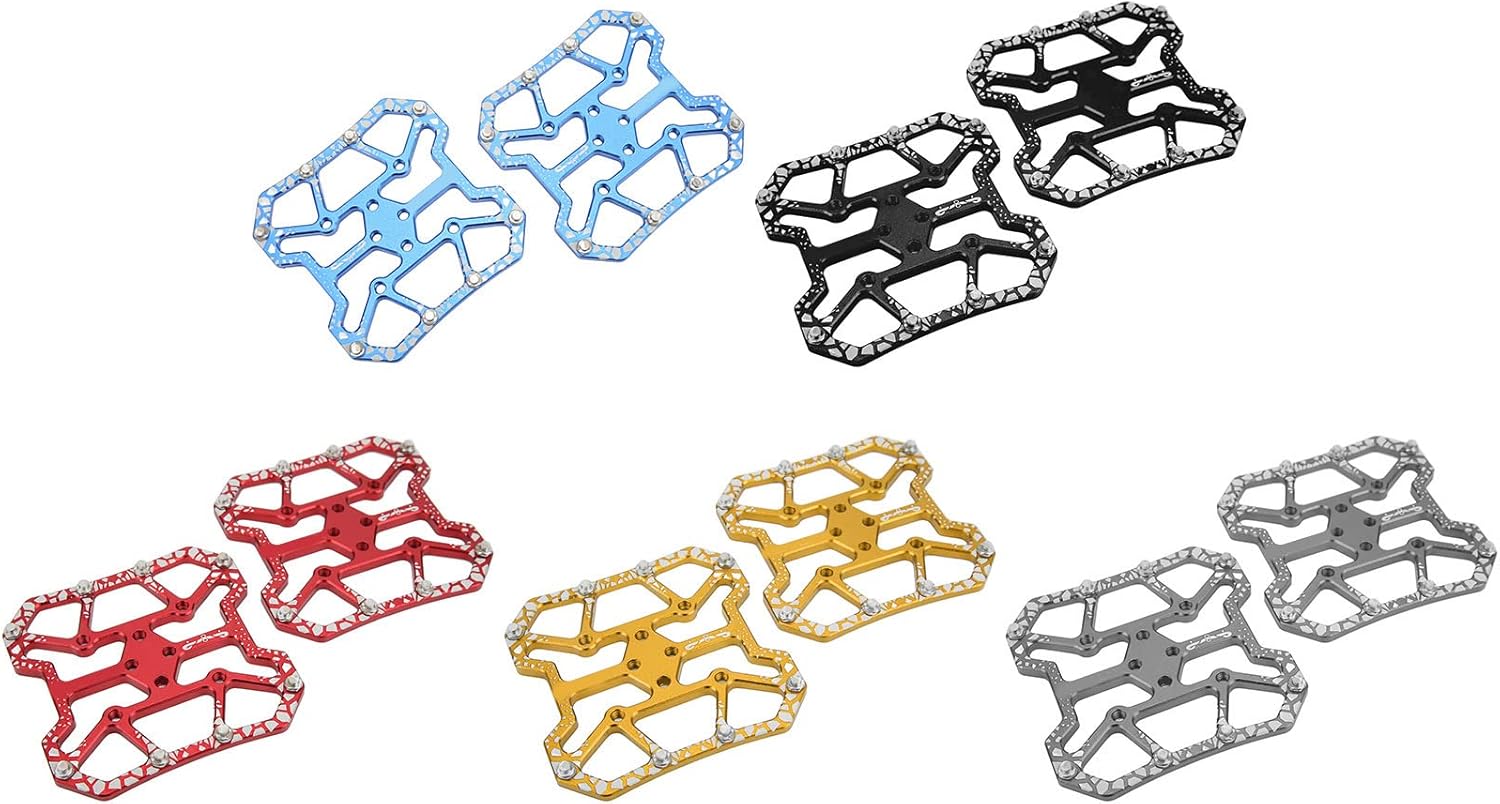 Wakects 1 Paio di Pedali a Piattaforma Larga in Alluminio per Mountain Bike Adattatore per Piattaforma a Pedale a Scatto Autobloccante per Sistema di Bici da Strada SPD e KEO Sistema di Mountain Bike - immagine 9