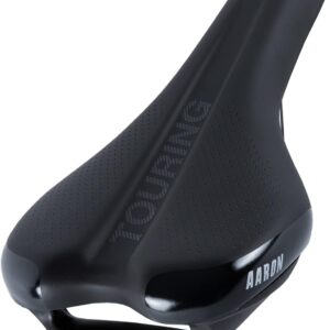 AARON Sella da bicicletta Touring con Air Foam – Seggiolino ergonomico per bicicletta per uomo e donna – comoda sella per e-bike, bici da trekking, mountain bike e mountain bike, colore nero