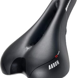 AARON Sella per bicicletta da trekking in gel ergonomica e confortevole, per uomo e donna, colore nero, per trekking, mountain bike, bici da turismo, bici elettrica