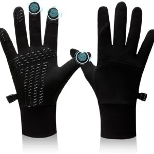 BLUEVER Guanti da Corsa, Guanti Invernali Antivento Touchscreen Guanti Sportivi Caldi Antiscivolo Idrorepellenti per Uomo Donna, Idea per Corsa, Ciclismo, Arrampicata, Escursionismo
