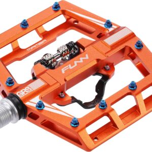 Funn Mamba Pedali MTB Clipless, Pedali per Mountain Bike con Clip su un Solo Lato, Compatibili con Tacchetti SPD, Pedali per Bicicletta con Asse in CrMo da 9/16 pollici