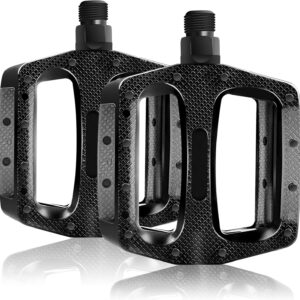 Pedali per Bici Mountain Bike, Universali DU resistenti e antiscivolo a piattaforma larga da 9/16 "BMX, da strada, pieghevole, ecc