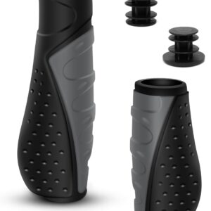 REETEE Manopole MTB Antiscivolo Gomma Manopole Bici Ergonomici Impugnature per Bicicletta, Manici Manubrio Bici per 22mm Universale Impugnature per Manubrio Bici
