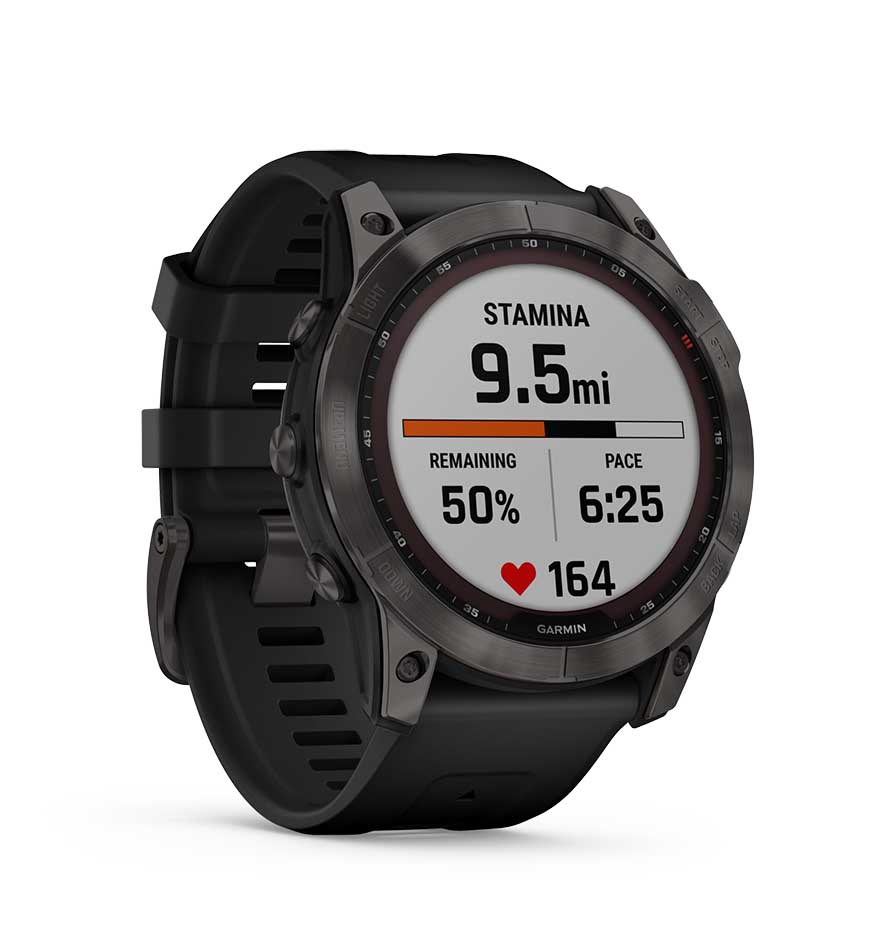 Garmin Garmin Fenix 7x Sapphire solar dlc grigio cinturino nero
