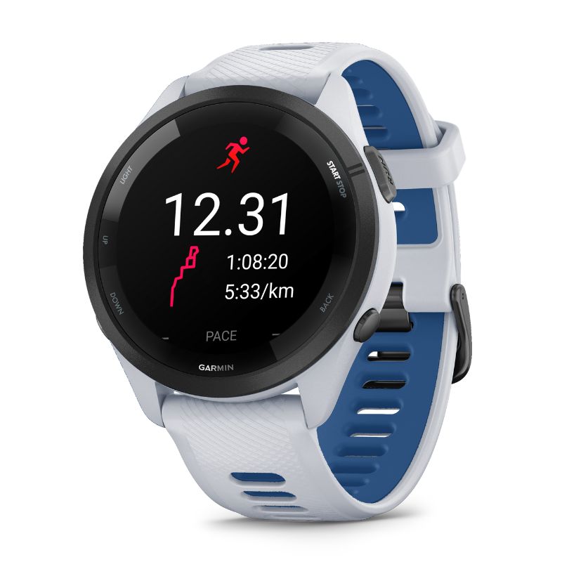 Garmin Garmin Forerunner 265 grigio cinturino bianco/blu