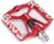 ROCKBROS Pedali per Bici Pedali MTB in Lega di Alluminio 9/16″ con Cuscinetti Sigillati Pedali Antiscivolo Nero/Rosso