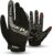 Guanti da ciclismo, antivento, con cuscinetti in gel, compatibili con touch screen, guanti da bicicletta con dita complete, di FDX