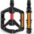 REETEE Pedali Bici Pedali MTB con Strisce Riflettenti, 9/16″ Universali Alluminio Pedali per Bicicletta, Pedali per Mountain Bike per BMX, MTB, Biciclette da Corsa